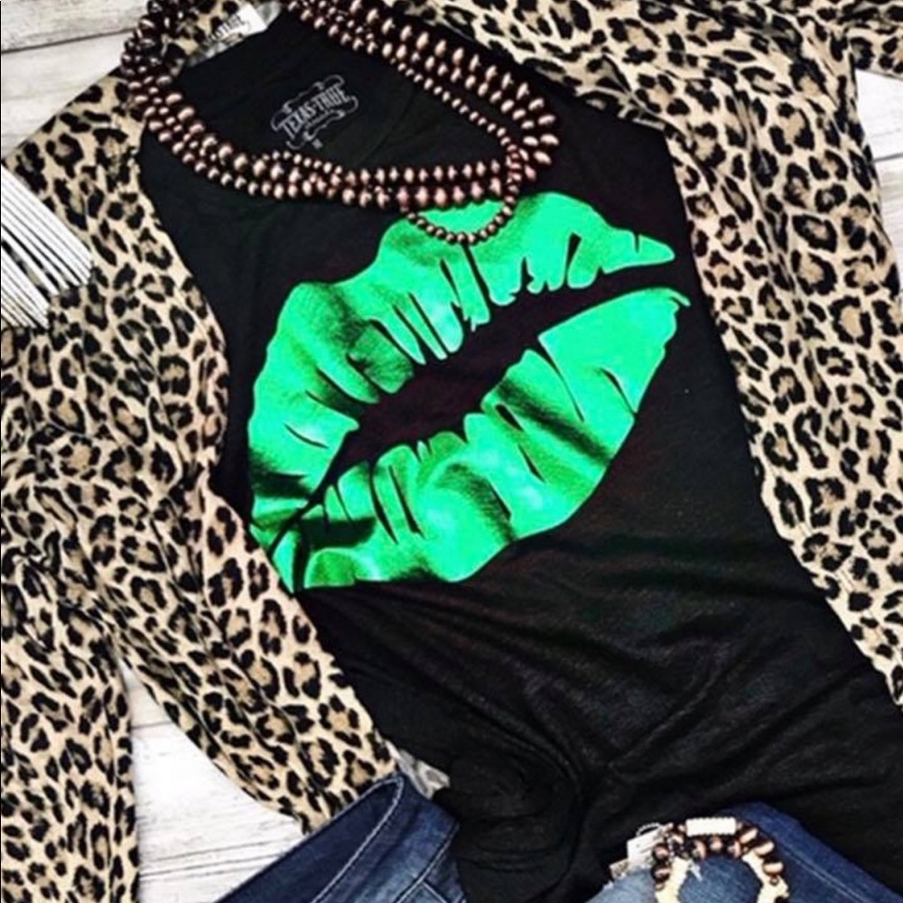 Cotton leopard cardigan